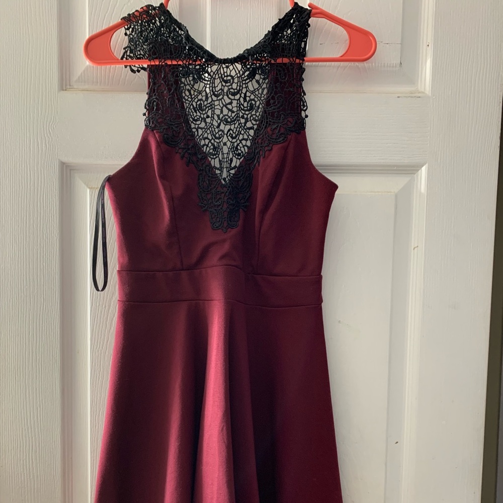 Burgundy Homecoming Dress/ Formal Dress